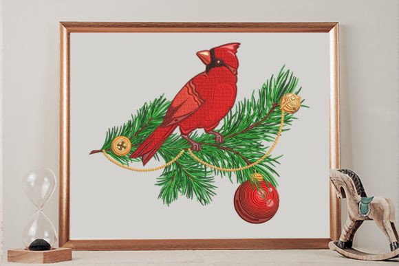 A Cozy Cardinal Embroidery Design for Heartfelt Gifts