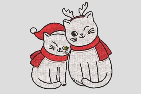 A Designer's Take: Christmas Cat Embroidery for Boutique Apparel