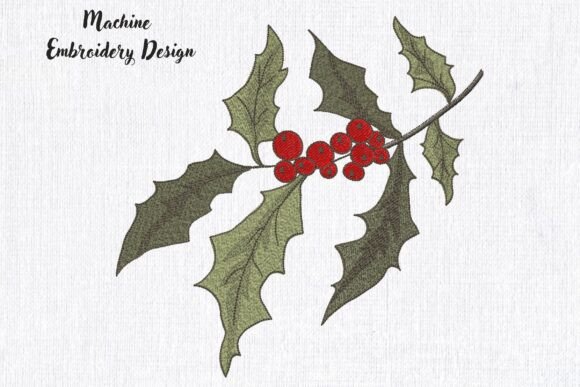 A Seller's Guide to the Holly Leaves and Berries Embroidery Design