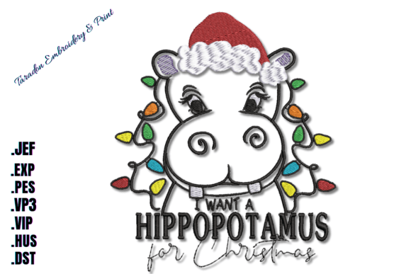 A Sparkling Hippo for Christmas Projects