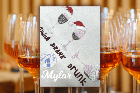An Embroidery Designer's Take on the Drink Drank Drunk Design