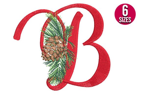 Christmas Alphabet Letter B for Boutique Apparel