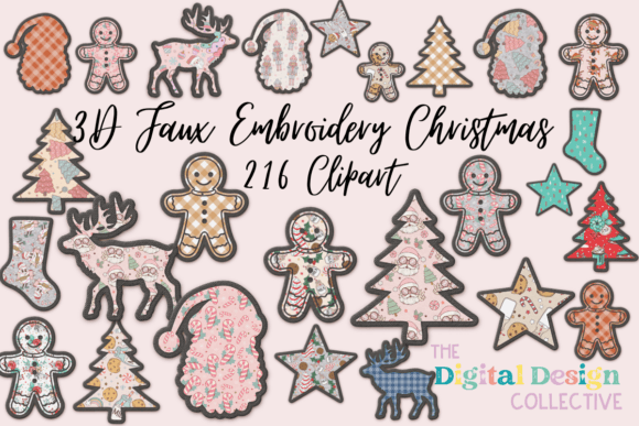 Christmas Faux Embroidery Clipart: A Designer's Review