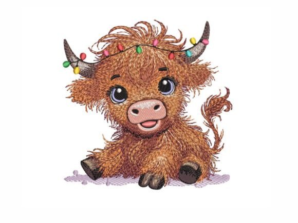 Christmas Highland Cow Embroidery: A Designer's Boutique Review