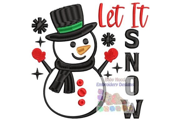 Christmas Snowman Let It Snow Embroidery Design Review