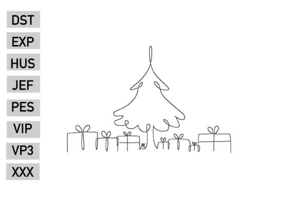 Christmas Tree Line Art for Boutique Apparel & Sweatshirts