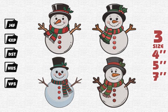 Cute Snowmen Embroidery Review for Business Merchandise