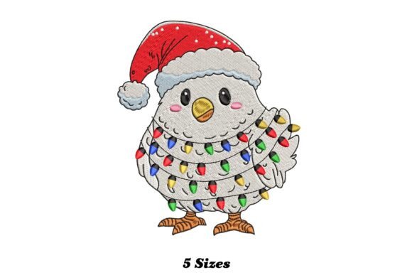 Lighting Chicken Christmas: A Festive Embroidery Charm