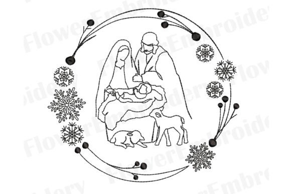 Nativity Scene Silent Night: A Christmas Embroidery Gem
