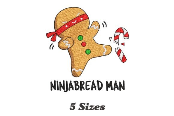 Ninjabread Man: The Ultimate Festive Embroidery Charm