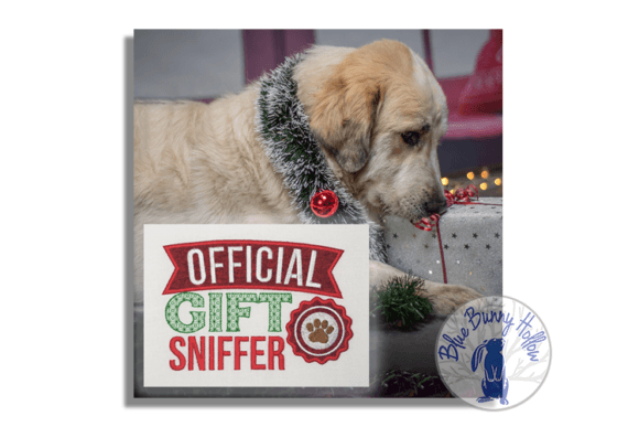 Official Gift Sniffer: A Charming Embroidery Design