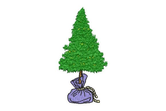 Pine Tree: A Festive and Charming Embroidery Design