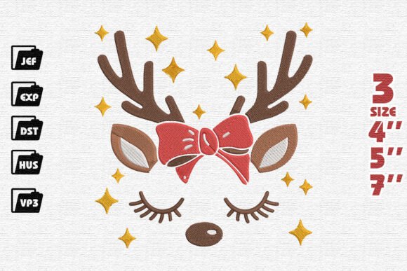 Reindeer Face Christmas Embroidery Design Review