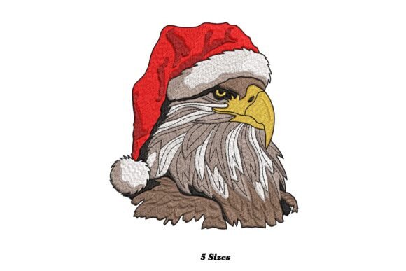 Santa Hat Bald Eagle: A Festive Embroidery Design Review
