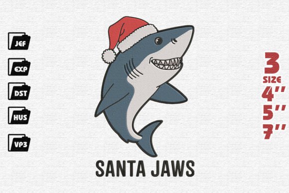 Santa Jaws: A Playful Holiday Embroidery Review
