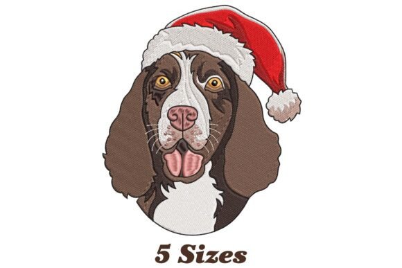 Testing the Brittany Spaniel Dog Christmas Embroidery Design
