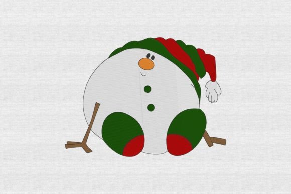 Whimsical Snowball: A Charming Winter Embroidery